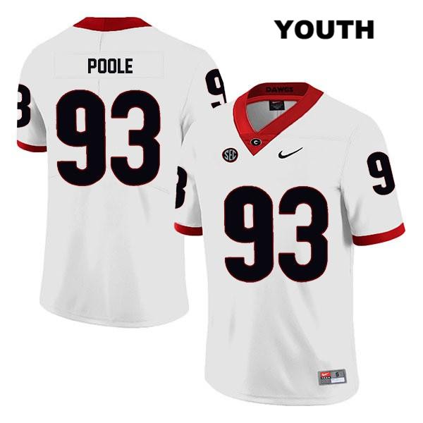 Georgia Bulldogs Youth Antonio Poole #93 NCAA Legend Authentic White Nike Stitched College Football Jersey CYK5756LU